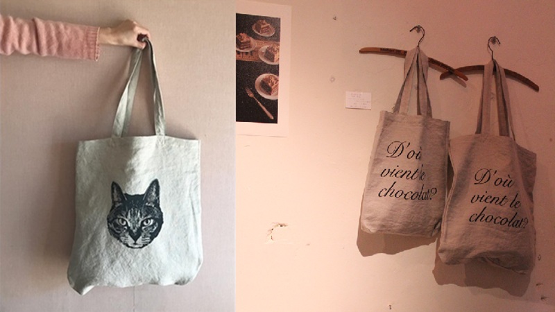 料理家出版コラボ企画でのリネントートバッグ