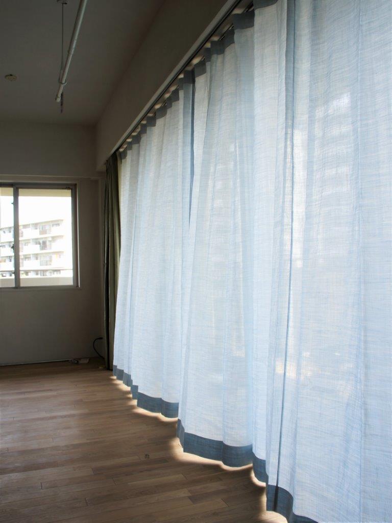 近江の麻の縮み織りリネンカーテン商品写真6