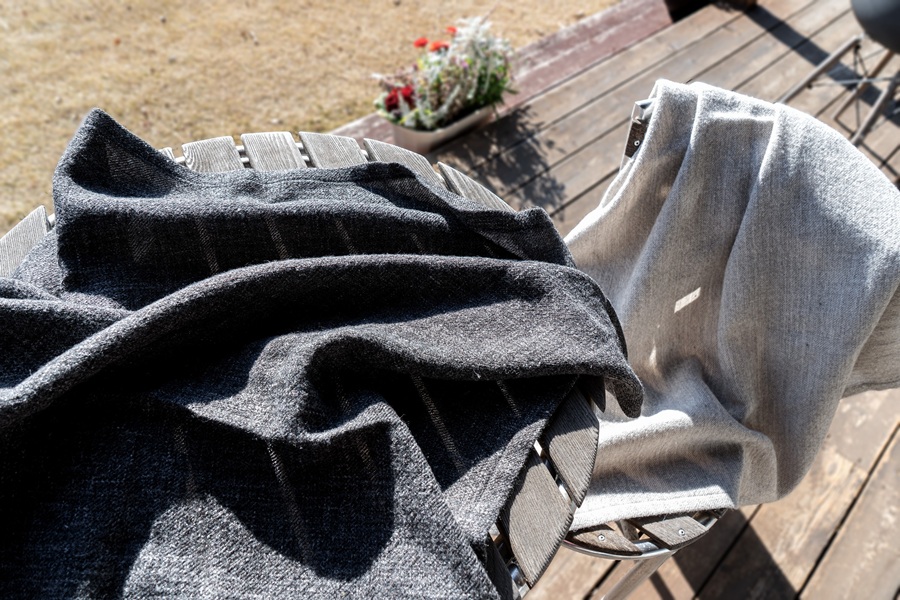 自然と景色とウールブランケット