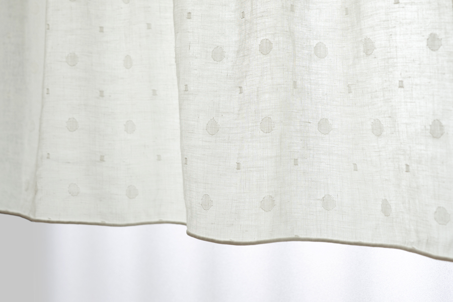 リネン100%のカフェカーテン