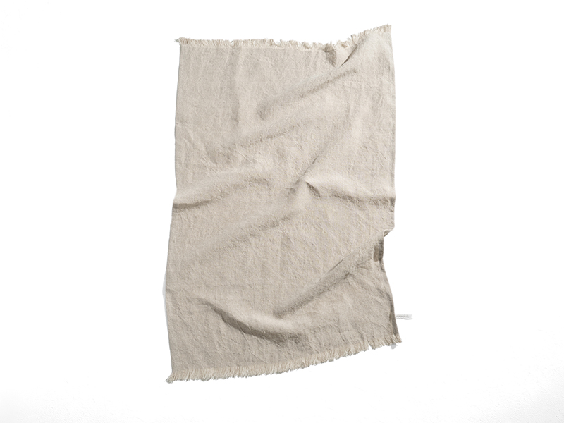 食器拭きに最適なモノトーンリネンのディッシュタオル