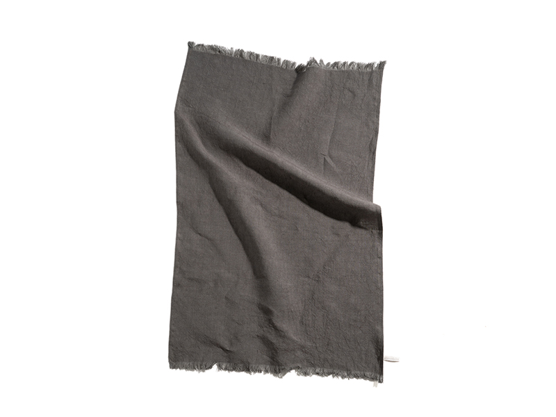 食器拭きに最適なモノトーンリネンのディッシュタオル