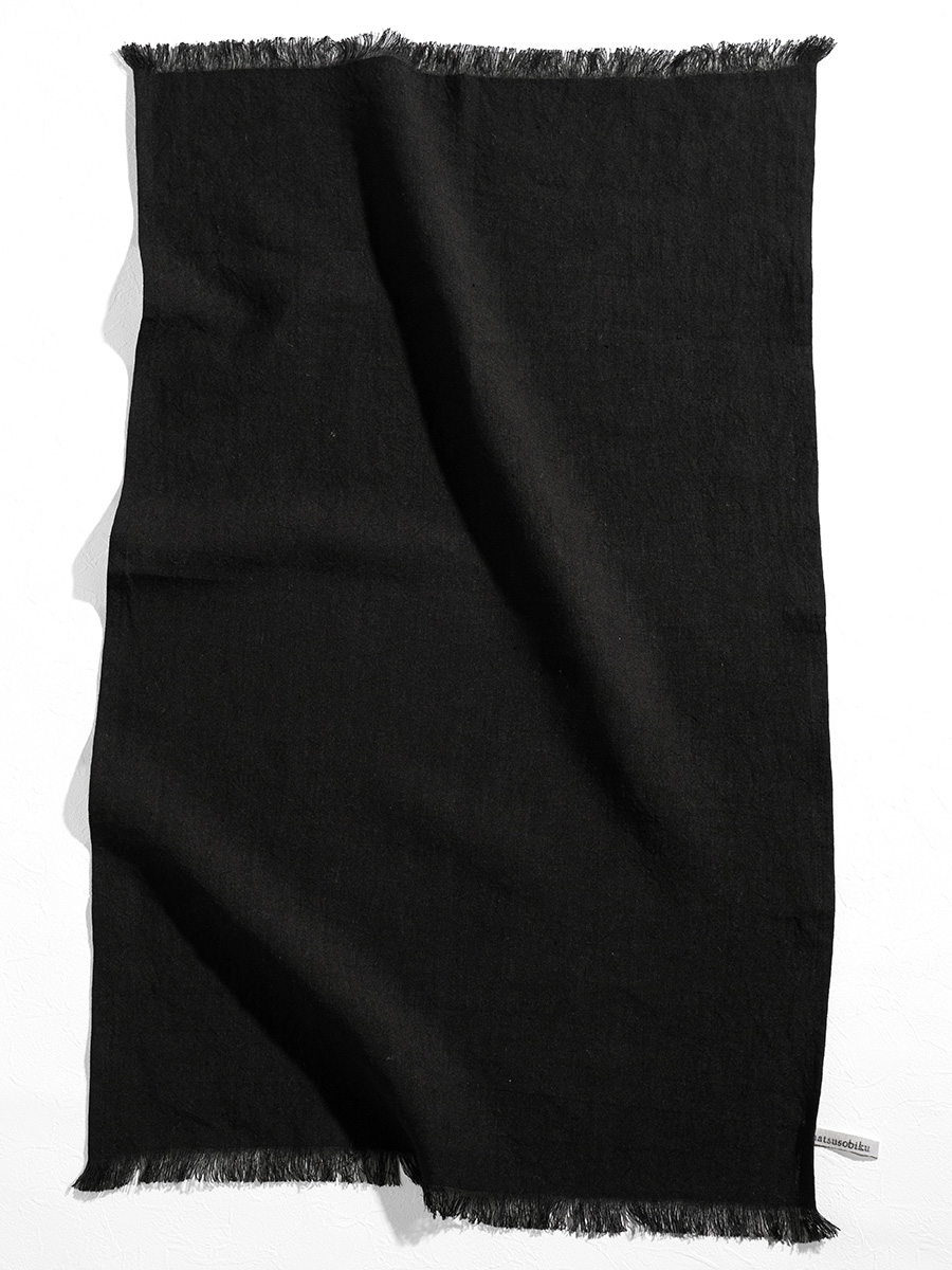 フリンジの付いたキッチンタオル