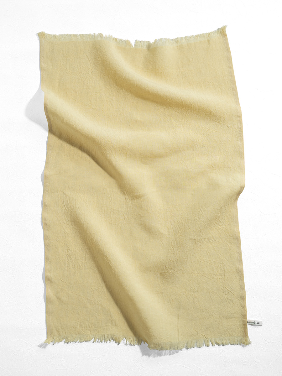 フリンジの付いたキッチンタオル