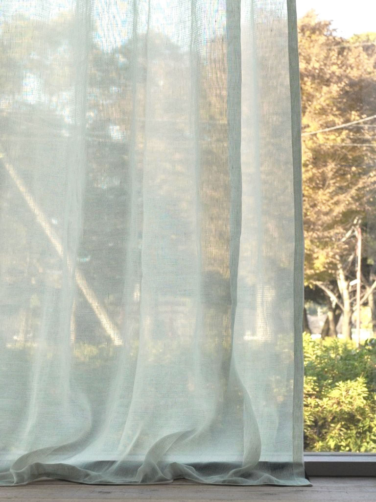 立体感のある織りの麻レースカーテン ホノカ04