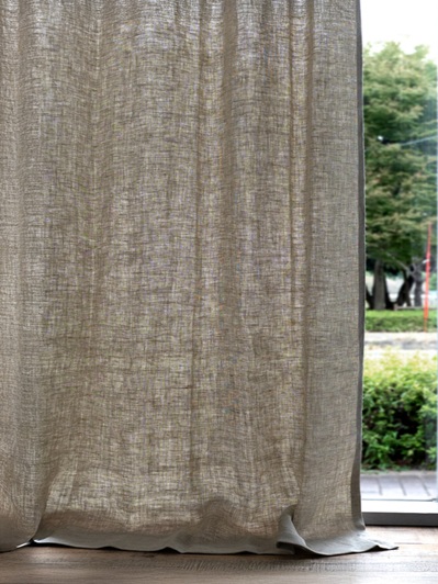 MIX感のあるトップ染めリネンドレープ