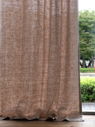 MIX感のあるトップ染めリネンドレープ