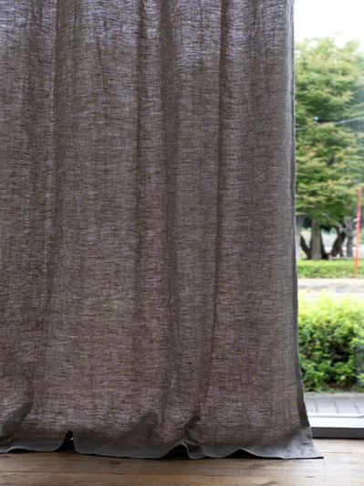 MIX感のあるトップ染めリネンドレープ